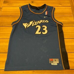 Vintage Youth Nike Washington Wizards Michael Jordan 23 Jersey Large +2 Blue